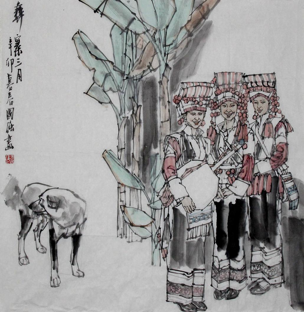 马国强四尺斗方68x68cm 软片